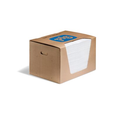 New Pig Heavy-Weight Oil-Only Absorbent Mat Pads in Dispenser Box - 15 x 20  Inch - 100 Pads