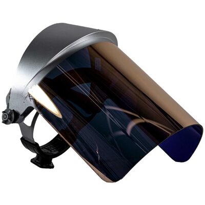 Oberon Face Shield with Ratcheting Headgear - Heat Reflective - Window: Didymium Gold