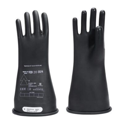 Oberon Gloves - Rubber Electrical - Class 1 - Length: 14" -  Rolled Cuff - Size: Large - 10