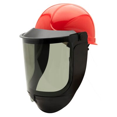 OBERON Face Shield & Hard Cap - Arc Flash - 12 Cal TCG - EZ Lift - Lens Color: True Color Grey