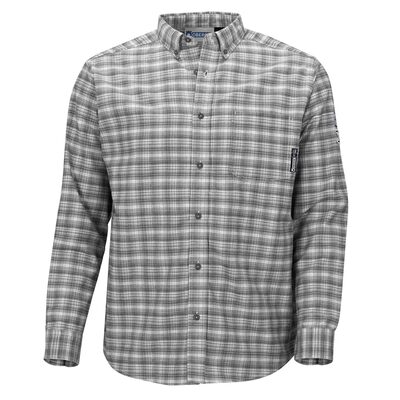 OBERON Plaid Long Sleeve Button Down Shirt &hyphen; Cotton / Nylon - Fire Resistant and Arc Flash Protection - 10 CAL - Color: Red - Men's - Size: XL