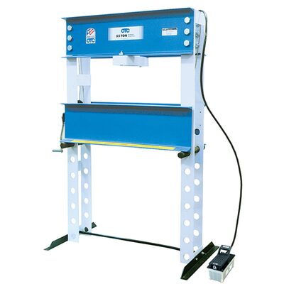 OTC FLOOR PRESS 55 TON W/AIR/HYDRAULIC HAND PUMP