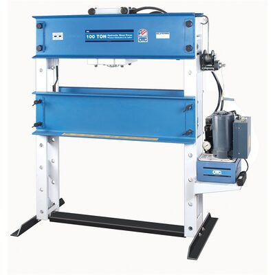 OTC 100-Ton Capacity Heavy-Duty Shop Press with double-acting ram, and hydaulic pump