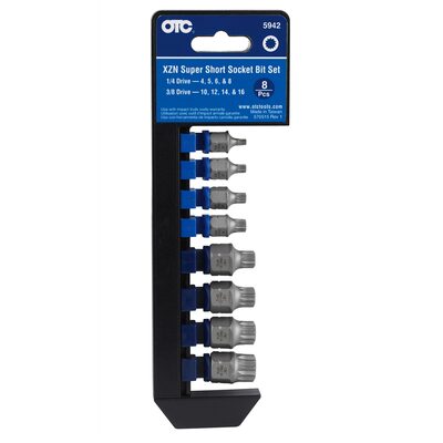 OTC XZN "Super Short" Socket Bit Set (8pc)