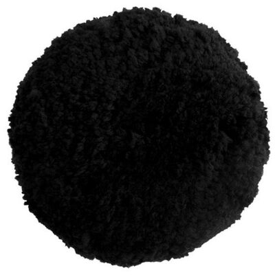 Presta 890140 Single Sided Heavy Cut Cutting Pad, 9 in Dia, Hook and Loop Attachment, Wool Pad, Black