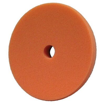 Presta PACE 890195 Single Sided Medium Cutting Pad, 6-1/2 in Dia, Hook and Loop Attachment, Foam Pad, Orange