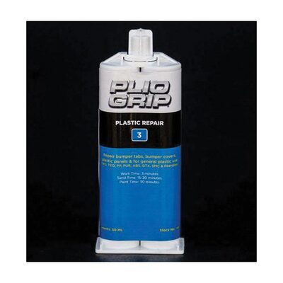 PLIO-GRIP Plastic Repair 3 8001 Plastic Repair, 220 mL Cartridge, Beige (Part A), Black (Part B)