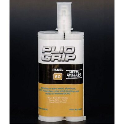 PLIO-GRIP Panel 60 8007 Plastic Panel Bonding, 220 mL Cartridge, White (Part A), Tan (Part B)