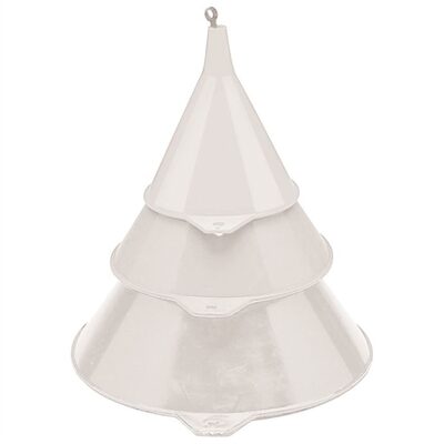 Plews Edelmann Funnel Plastic 3pc Set All White