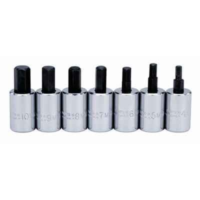 STANLEY PROTO INDUSTRIAL 7-PC SOCKET SET 3/8 DRIVE HEX BT