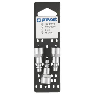Prevost IRP 066201P3 Industrial Interchange Parallel Plug on Plate, 1/4 in, Tapered FNPT, Treated Steel