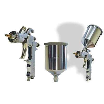 PRO-TEK GRAVITY SPRAY GUN HVLP 1.3MM/ALUMINUM CUP (600ML)