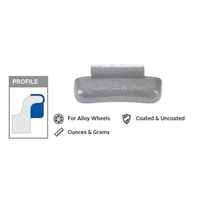 Wegmann Automotive 2 oz Lead Coated Clip-on MCN Yellow Series Wheel Weight (2 Boxes of 25)