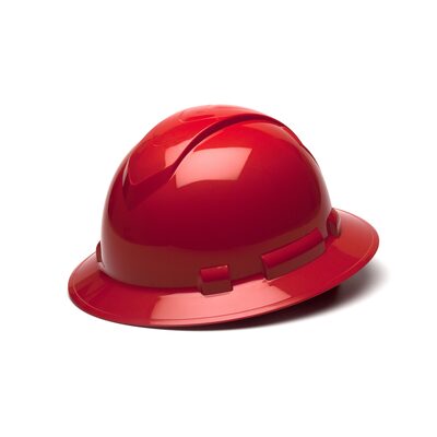 Pyramex Pyramex Safety - Ridgeline Hard Hat - Red-Ridgeline Cap Style 4 Pt Ratchet Suspension  , Sold 16/BOX