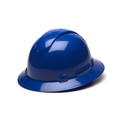 Pyramex Ridgeline Hard Hat - Blue-Ridgeline Cap Style 4 Pt Ratchet Suspension