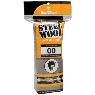 Red Devil Inc 0312 Metal Polish Abrasive Wool, #00 Grade, Steel