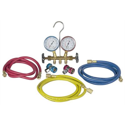 Robinair R134 brass manifold and Hose Set