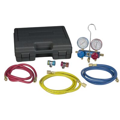 Robinair R134 aluminum manifold, hose set and service couplers
