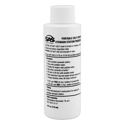 SAS Safety Preservative Eyewash 4 oz.