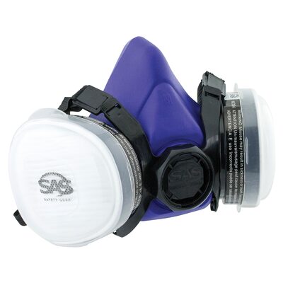 SAS Safety Bandit Maintenance Free Dual Cartridge Respirator, Medium