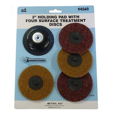 SG Tool Aid 3" Holding Pad with Four Surface Treatment Discs