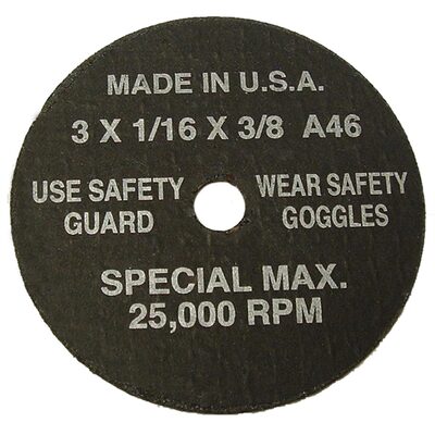 SG Tool Aid 5PK CUTOFF WHEEL 3" X 1/16 X 3/8 5PK