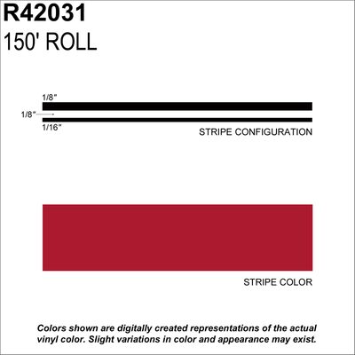 SHARPLINE CONVERTING INC MS, 5/16" X 150'; Fire Red