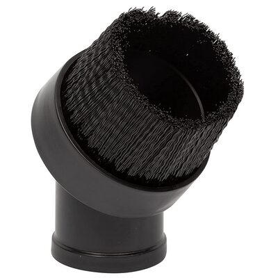 Shop Vac Round Brush Nozzle w/Adaptor, Plastic Construction, Black in Color