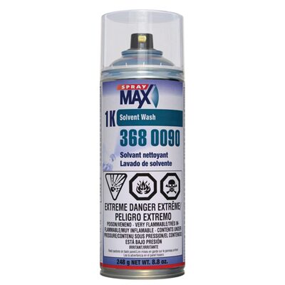 SprayMax 3680090 1K Solvent Wash, 8.8 oz Aerosol Can, Transparent, Liquid