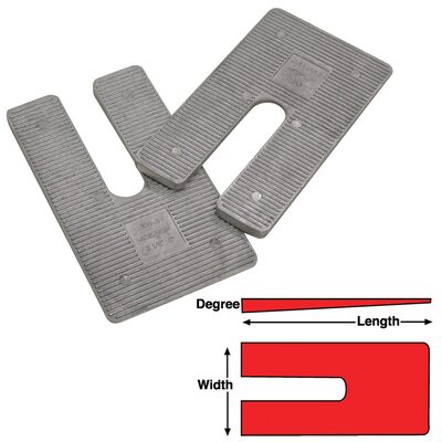 Specialty Products Company AL SHIMS 3.5x6.25x1 DEG (6)