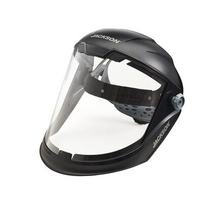 Jackson Safety Face Shield - MAXVIEW Premium Series - 9.06" x 13.38' x 0.04" Window - Clear - 370 Speed Dial Headgear