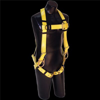 FALL SAFE Safety Harness - A-SERIES Polyurethane Coated Web - Vest-Style Positioning - Back / Side, Pass Through, Tongue Buckle - Size: XL
