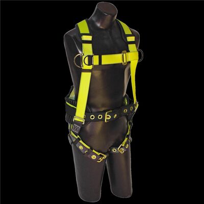 FALL SAFE Safety Harness - IRONMAN Series - Construction Style - Back, Pass Through, Tongue Buckle - Size: XL
