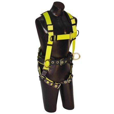 FALL SAFE Safety Harness - IRONMAN LITE Series - Construction-Style Positioning  - Back / Side, Quick Connect, Tongue Buckle  - Size: XL