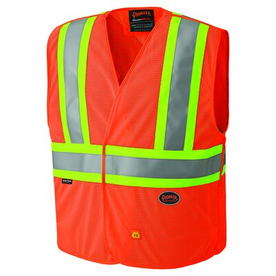 Pioneer Flame Resistant Hi-Viz Vest  - Color:  Hi-Viz Orange  - Size: S/M