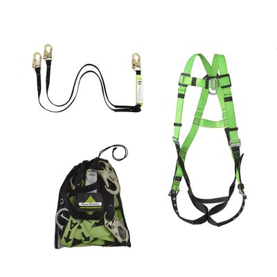 PeakWorks Contractor Kit: Harness, Lanyard, Mesh Bag