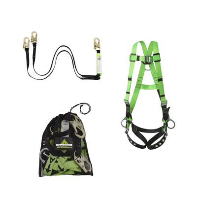 PeakWorks Contractor Kit: Harness, Lanyard, Mesh Bag