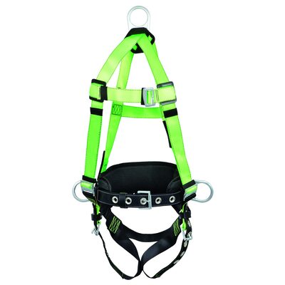 PeakWorks Contractor Harness with Positioning Belt - Grommeted Leg Straps - 3D - Class AP - Size M