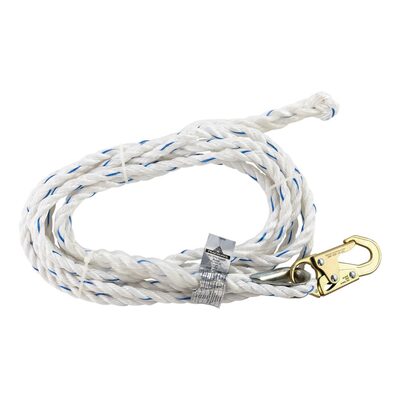 PeakWorks Standard Vertical Lifeline, 5/8" Rope - 100 FT - Snap Hook
