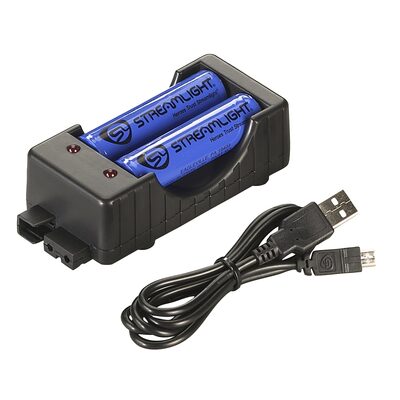 Streamlight SL-B26 Charger Kit - USB - Includes (2) SL-B26 Battery Packs - Black