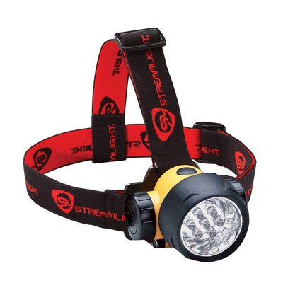 Streamlight Septor Div. 2 - Includes Alkaline Batteries, Rubber & Elastic Straps - Yellow