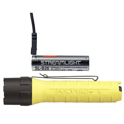 Streamlight PolyTac X USB - Includes SL-B26 Battery Pack - Box - Yellow