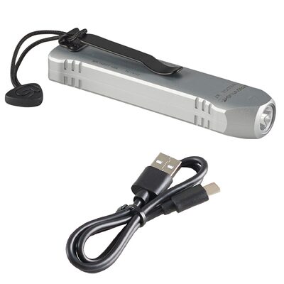Streamlight Wedge XT - Includes USB-C Cord, Lanyard - Box - Silver