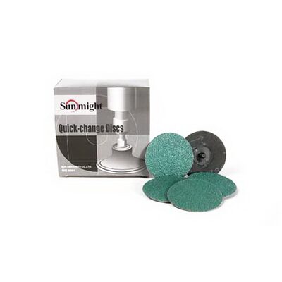 Sunmight USA Corporation 90701 Closed Coated Quick Change Disc, 2 in, P24 Grit, Ceramic, Roloc Attachment