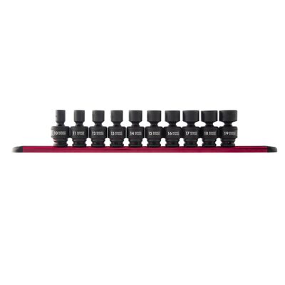 SUNEX 3/8" Drive 10 Piece Metric Universal Impact Socket