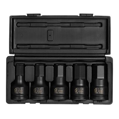 SUNEX 3/4" DR. 5PC SAE IMPACT HEX DRIVER SET