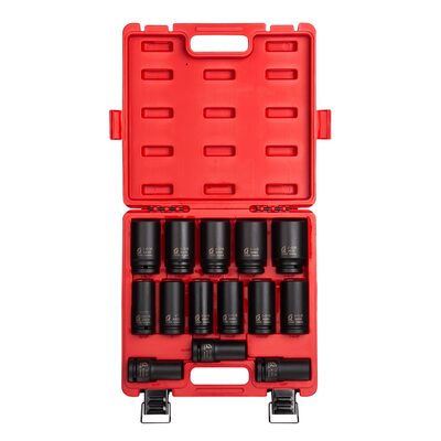 SUNEX 14 Pc. 3/4" Drive Deep SAE Impact Socket Set