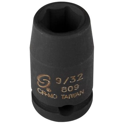SUNEX SOCKET IMPACT 9/32 1/4IN. DRIVE STD 6 POINT