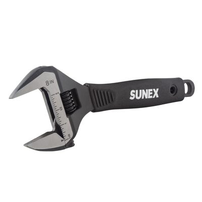 SUNEX 8-Inch Wide Jaw Adjustable Wrench - 1-1/2 Inch (38 mm)