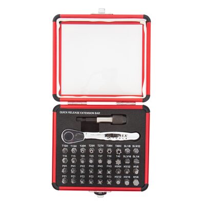 SUNEX 38 pc. Mini Ratchet and Bit Set